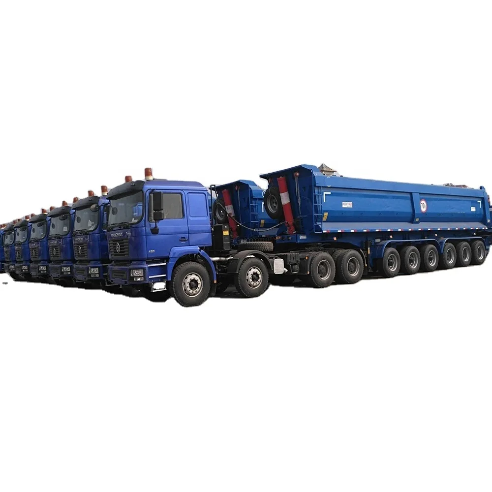 
 Гана CIMC 6-осевой Квадрокоптер тяжелые грузоподъемность 70ton самосвал прицеп  