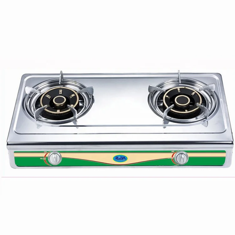 Manufacturers china desgin thickness stainless steel body two burner new bangladesh model S/S gas stove