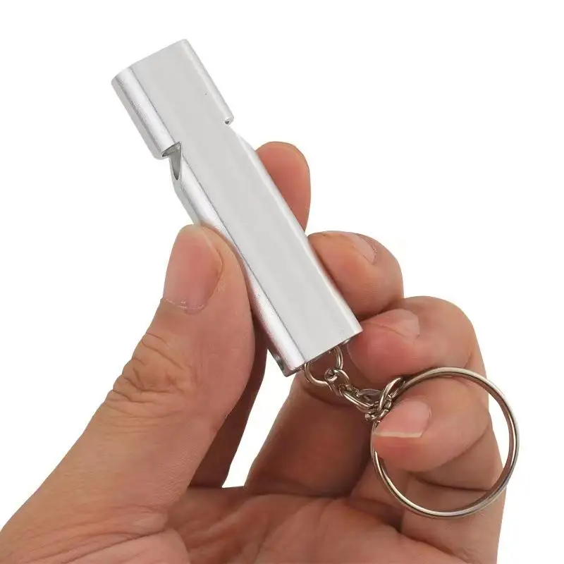 Emergency Whistle with Keychain Aluminum Whistle Survival Loud Sound Whistles for Camping Hiking Hunting Outdoors Sports