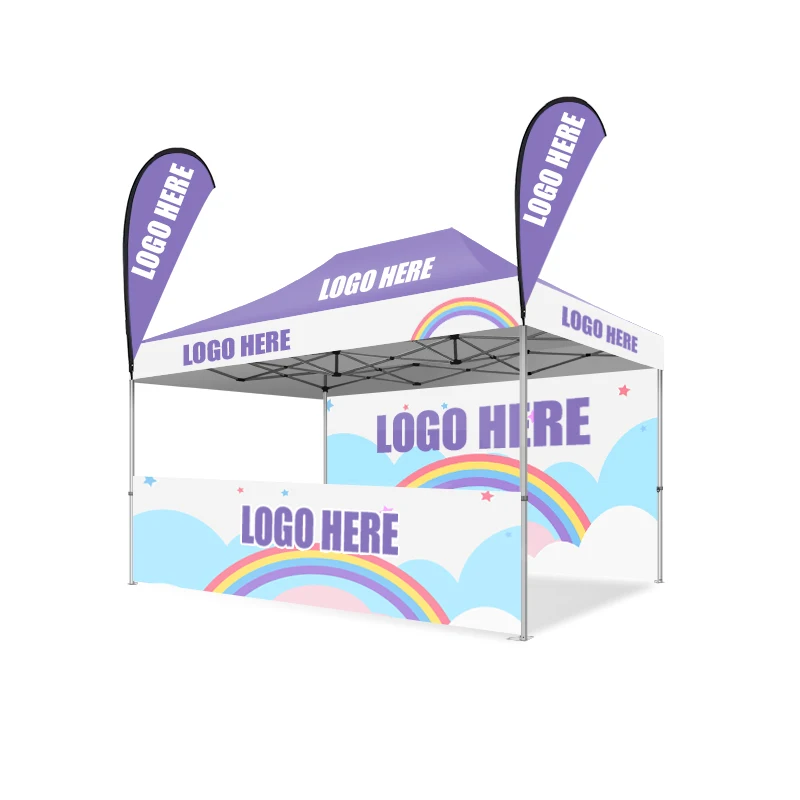 Heavy-Duty 3x3m Aluminum Custom Promotional 10x10 Trade Show Pop-Up Canopy Tent for Events