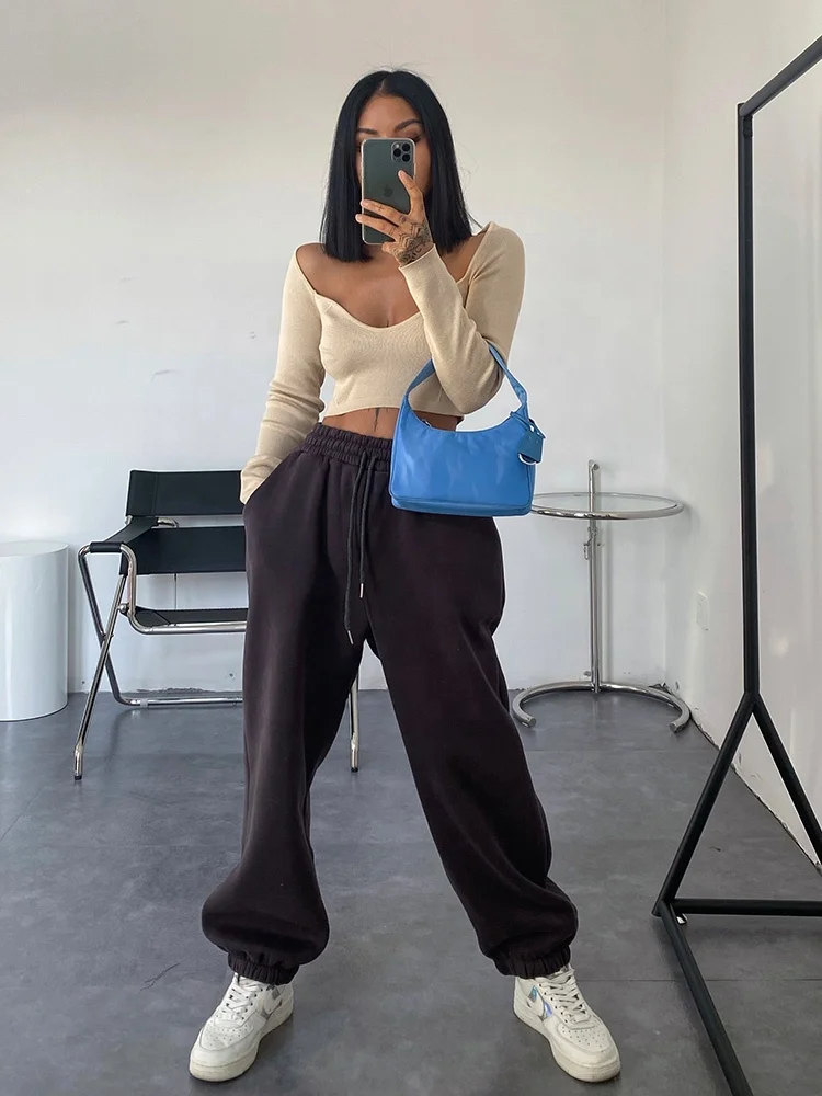 2022 high quality casual women pants cotton jog sweat pants for women