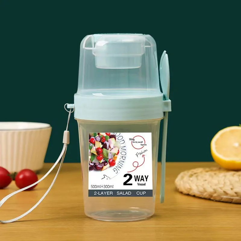 Promotional cheap Custom portable fruit yogurt cup Breakfast salad cup Fitness salad cup