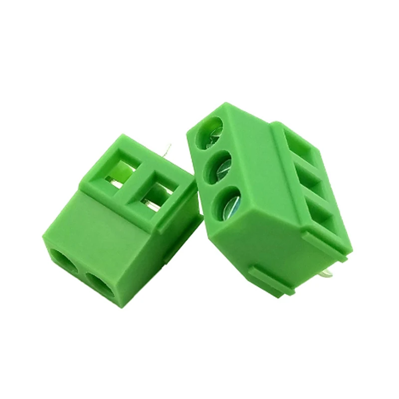 3 5 мм шаг винтовой терминальный разъем 2-контактный 3-контактный прямые Kf350 медь зеленый Pcb клеммные