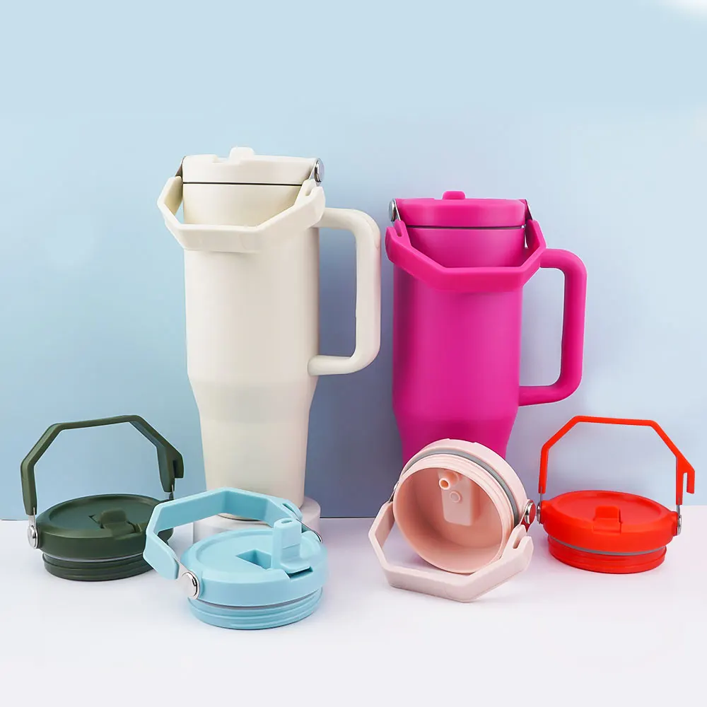 The lid for Double Wall Vacuum Insulated Flip Top Tumbler 30oz 40oz Outdoor Mugs Stainless Steel Hot Water Bottle