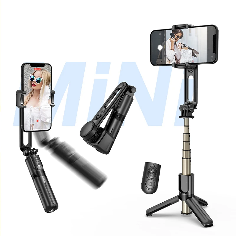CYKE Phone Gimbal Stabilizer Portable Automatic Rotation Bluetooth Wireless Selfie Stick Tripod Single Axis Stabilizer L18