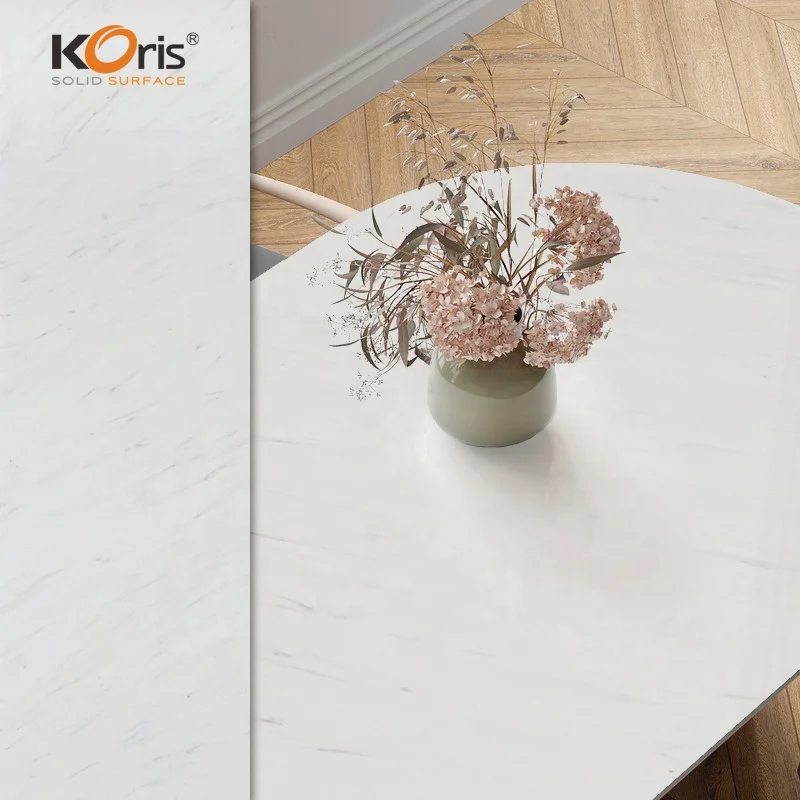 Koris popular artificial marble modified acrylic stone sheets 12mm kitchen islands