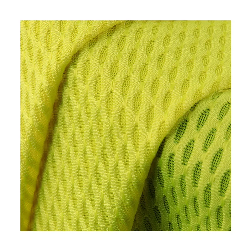 In stock 100D polyester ammonia jacquard mesh fabric 140g breathable sports t-shirt quick dry fabric