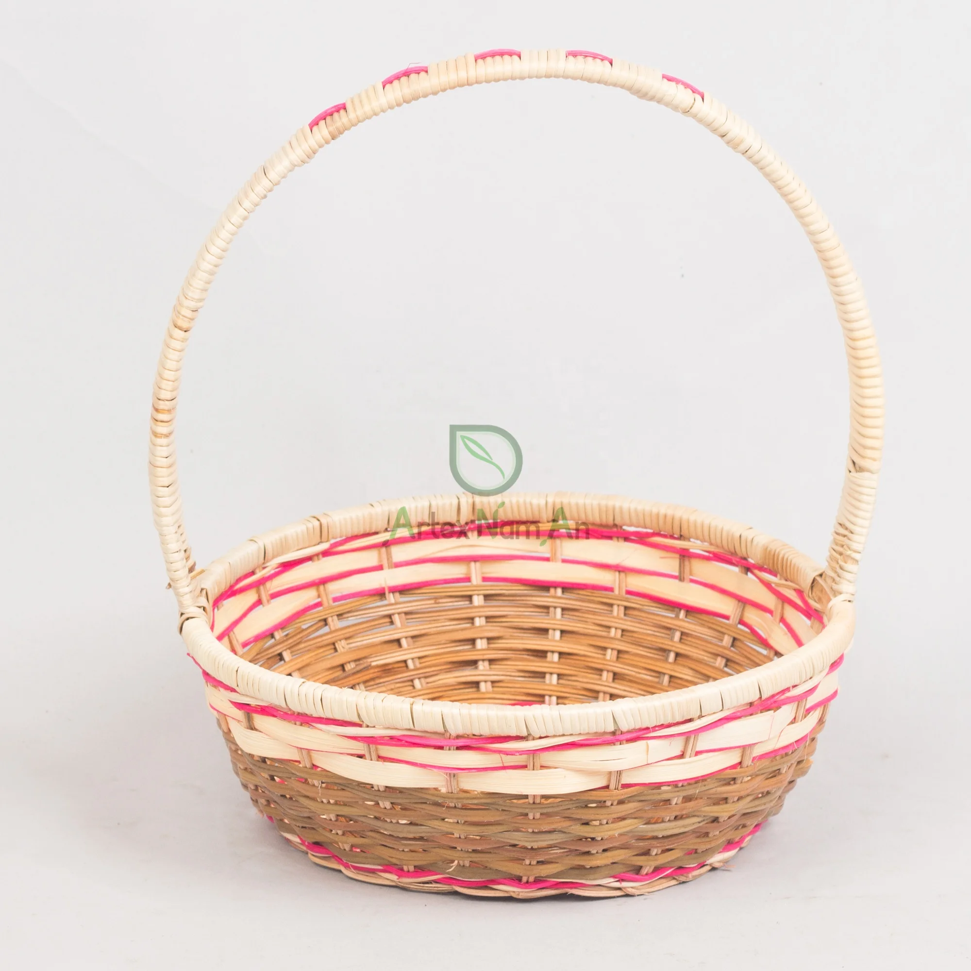 Bamboo storage wicker gift basket also woven flower girl wedding basket wholesale