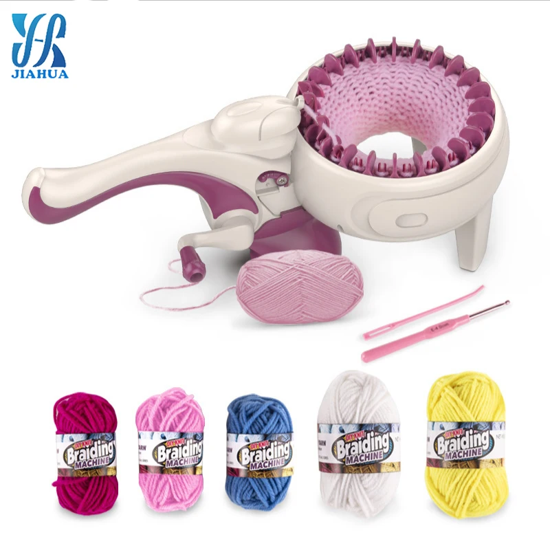 JH Hot  DIY Wool Knitter Knitting Machine Kids Gifts Dress Up Fashion Sewing Toys