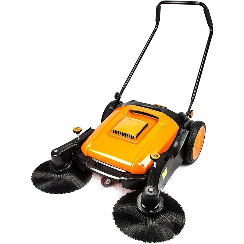 Electric Paddock Cleaning Manual Sweeper Hand Push Sweeping Road Walk Behind Floor Sweeper Street