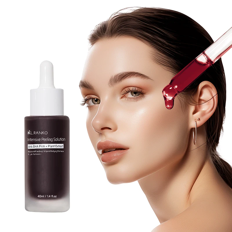 Private Label Fruit Acid Salicylic Acid Facial Serum Clean Pores Soft Exfoliation Deep Peeling Anti Acne Treatment Solution