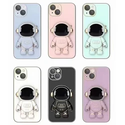Astronaut Kickstand Electroplating Phone Case Shockproof Cover 6d Phone Case Cover For Iphone 11 12 13 14 Pro Max