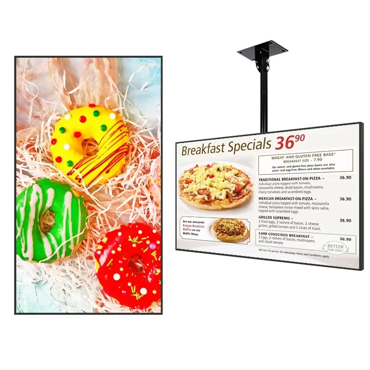 32 43 49 55 Inch Advertising Equipment Indoor Horizontal Vertical Advertising Tv Screens Digital Lcd Display Screen Advertising