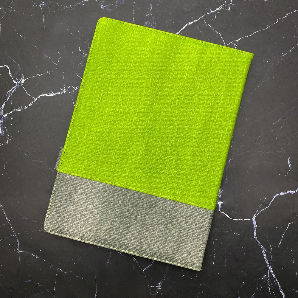 Custom PU Leather Spicing Stitching Notebook Magnetic Clasp Paperbound Planner 2025 Diary