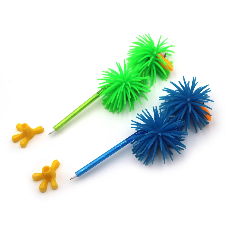 New design bird shape rubber silicone standing ball pen flamingo shape soft rubber animal pen