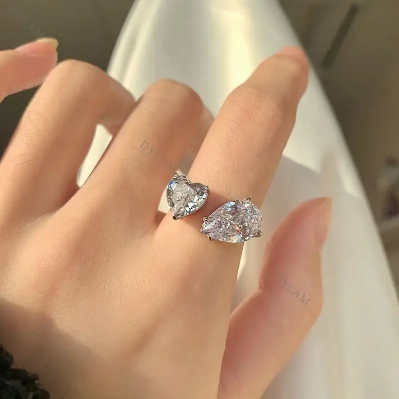 Fasion Jewelry Wholesale Thailand Enamel Colorful Unique Fine Silver 925 Engagement Ring Diamond natural diamond semi mount ring
