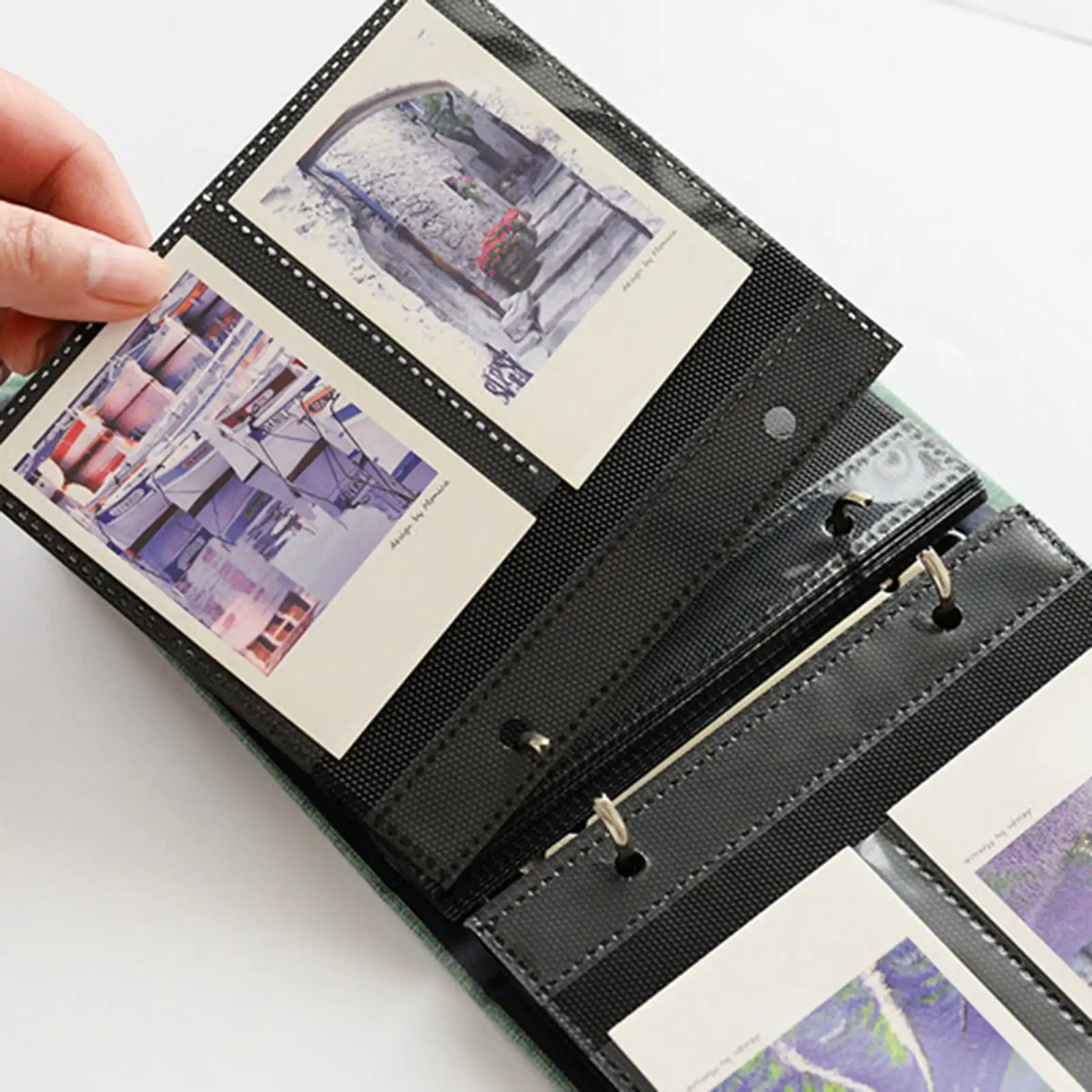 OVO Printing Custom Anniversary Memorial Linen Cover Photos Album Book With Clear Sleeves