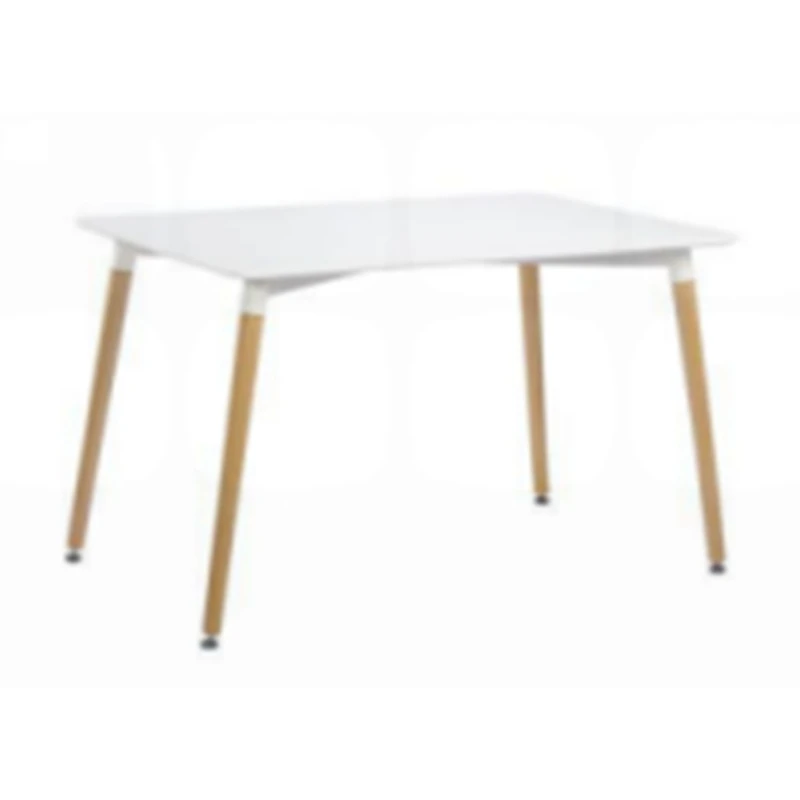 New Design Rectangle Beech wood Leg MDF Dinning Restaurant kitchen table