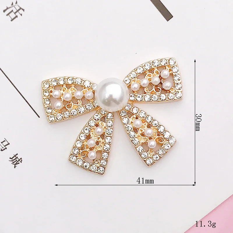 Creative Pearl Bow DIY Phone Case Jewelry Accessories personalized Full Diamond fancy jewelry charm Ribbon Phone Case Material