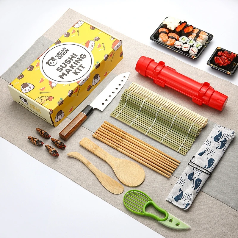 Sushi tool bazooka roller pad decoration umbrella Sushi making machine roll manufacturer kit set