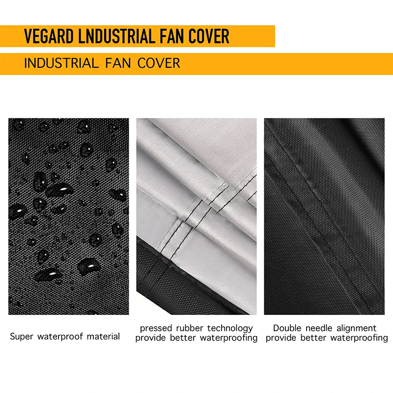 Outdoor Industrial Heavy Duty Waterproof Fan Cover For High Velocity Floor Fan, Drum Fan, High Speed Blower,Suitable