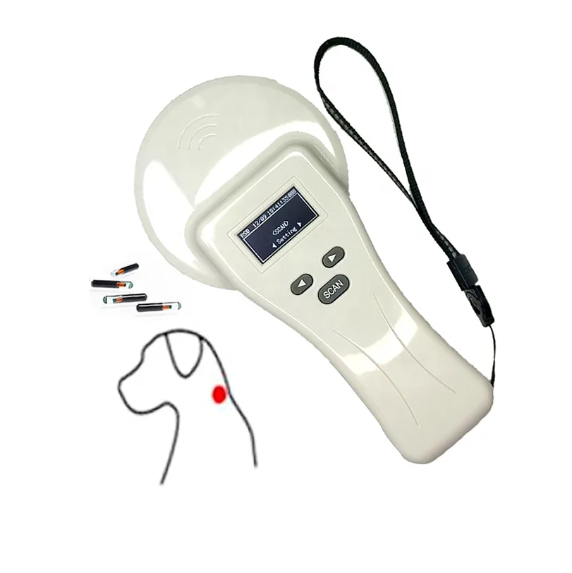  CMRFID RFID Animal Pet Microchip Reader Scanner animal glass tube reader handheld with magnifying