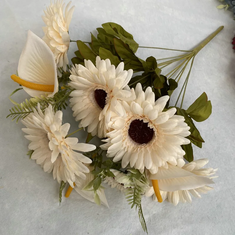 Wholesale Fake Flowers 11 Head Autumn Chrysanthemum Artificial Flowers For Wedding