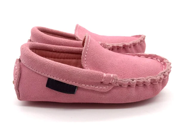 customised flexible sole kids toddler infant loafer suede leather shoes baby kid boys and girls