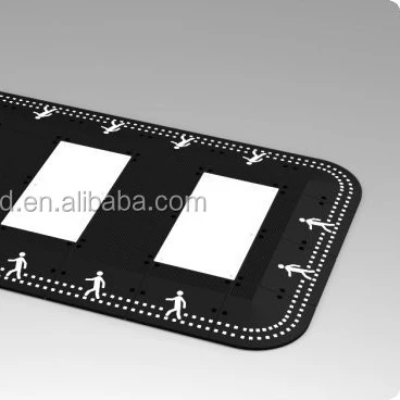 CE 3*7 meters Rubber Pedestrian Crossing Speed Hump For Middle East Market