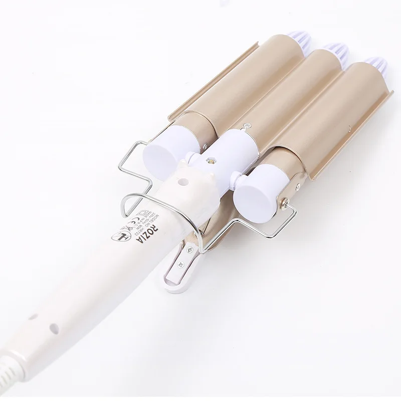 2023  LCD Curling Iron Wave Wand Three Barrel Electric Ceramic Triple Barrel Automatic Curl Hair Waver Ionic Hair Curler