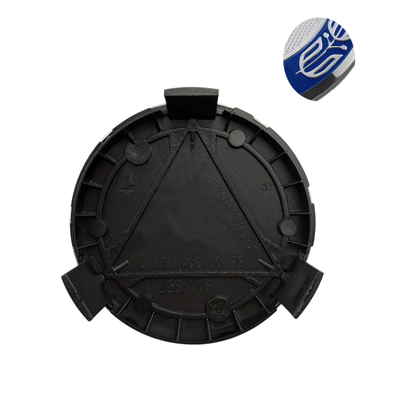 
75mm Blue Wheel hub Cap center caps for rims Car Brand Badge cover For Mercedes AMG GLE GLS GT W164 W212 W211 C260 ML 