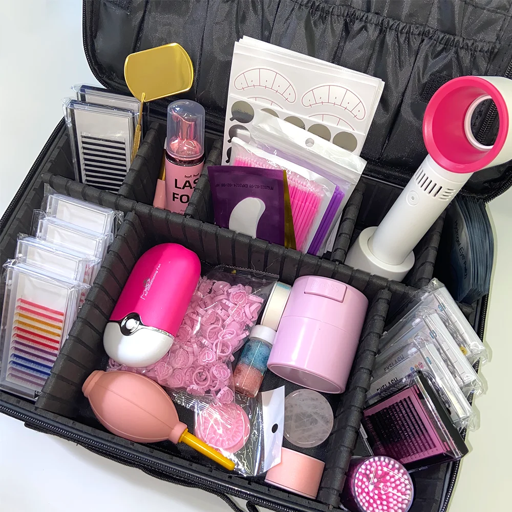 eyelash extension training kit eye lash kit lashkit custom Starter set for eyelash beauty makeup tool salon bag lash kits