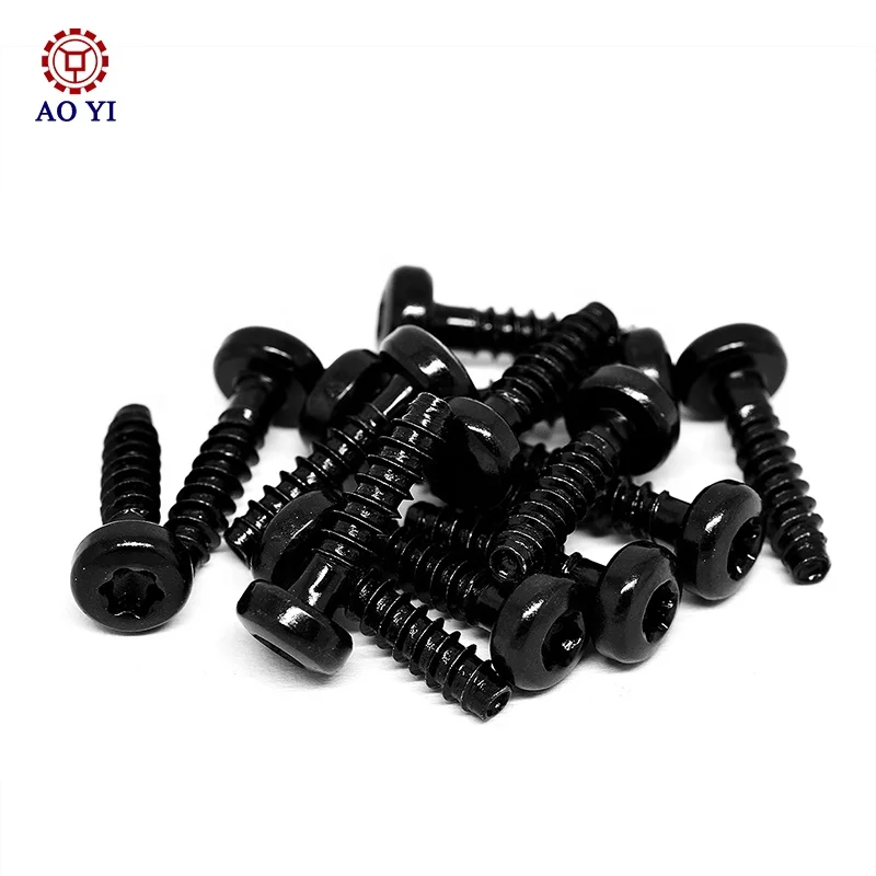 M3 Stainless steel Pan head Torx socket Screw with black plating Self-Tapping Screw
