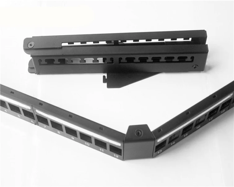  24 порта RJ45 прямоугольный патч-панель Cat7 с встроенным соединителем или разъемом keystone