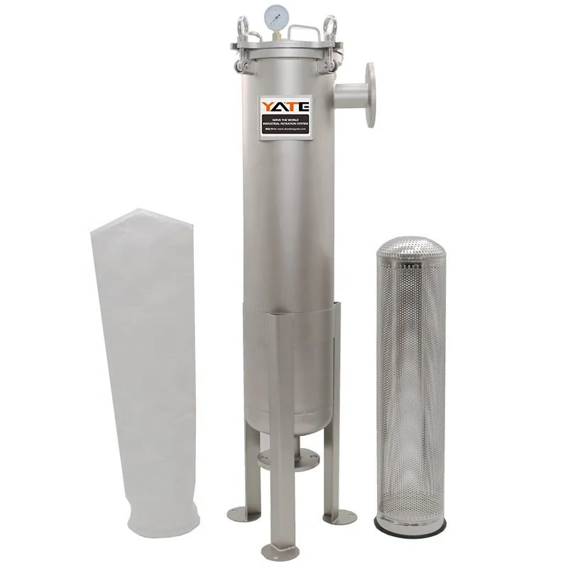 Industrial filtration system filter vessel stainless steel bag filter housing