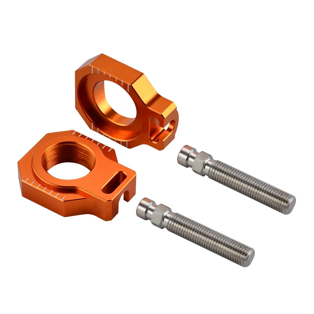 NiceCNC Offroad Billet Rear Axle Blocks Chain Adjuster For KTM 500 EXC-F 2000-2019 2020-2023 125SX 450SX-F 2000-2012