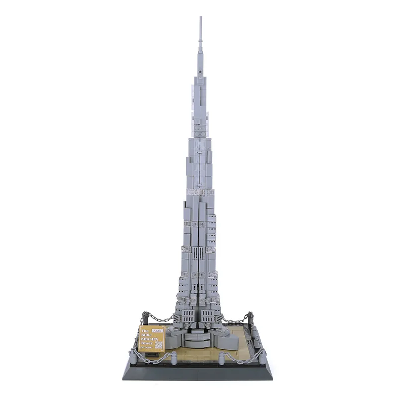 Wange Architecture The Dubai Burj Khalifa model Tower toys kids MOC Small particle Plastic Block toy construction toys for boy