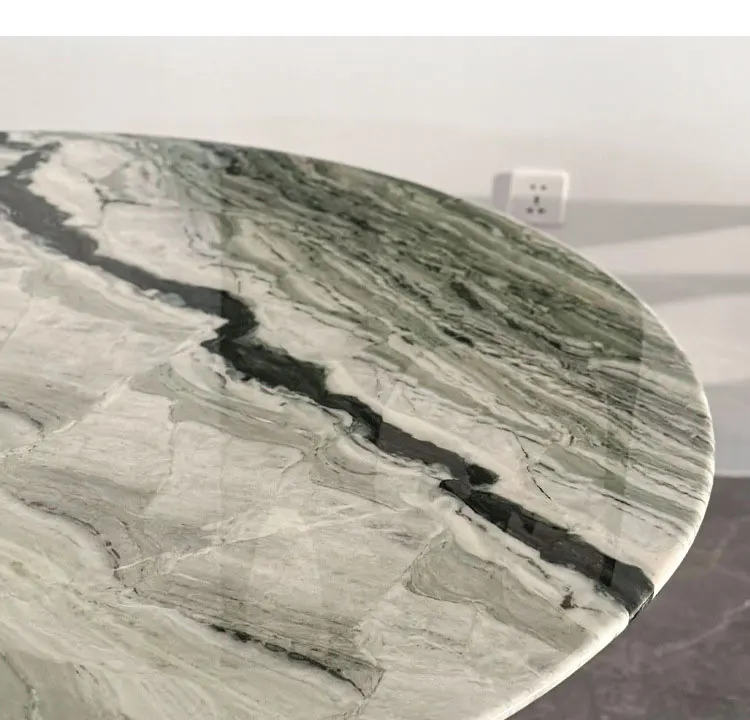 HZX Italian natural marble modern simple home round table high-end luxury round green jade luxury stone table Dinning Table