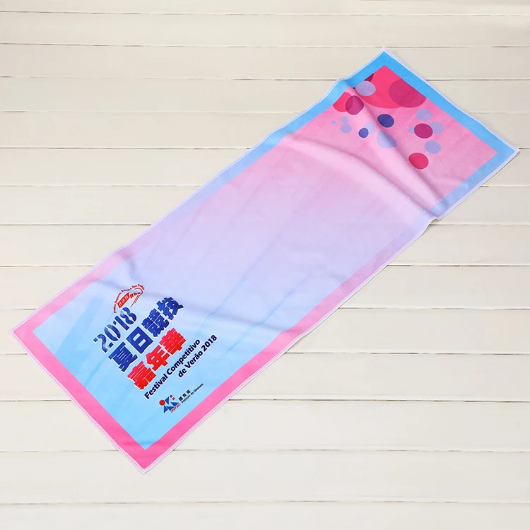 Hot selling suede microfiber custom printed custom slogan towel