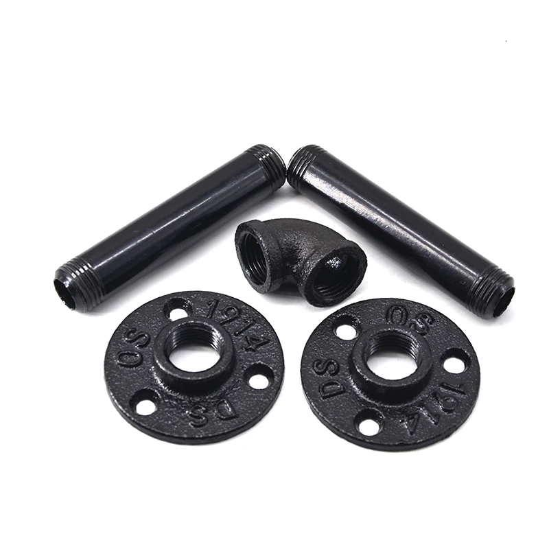 Carbon steel pipe fittings plumbing materials connector long pipe nipples with male thread OEM