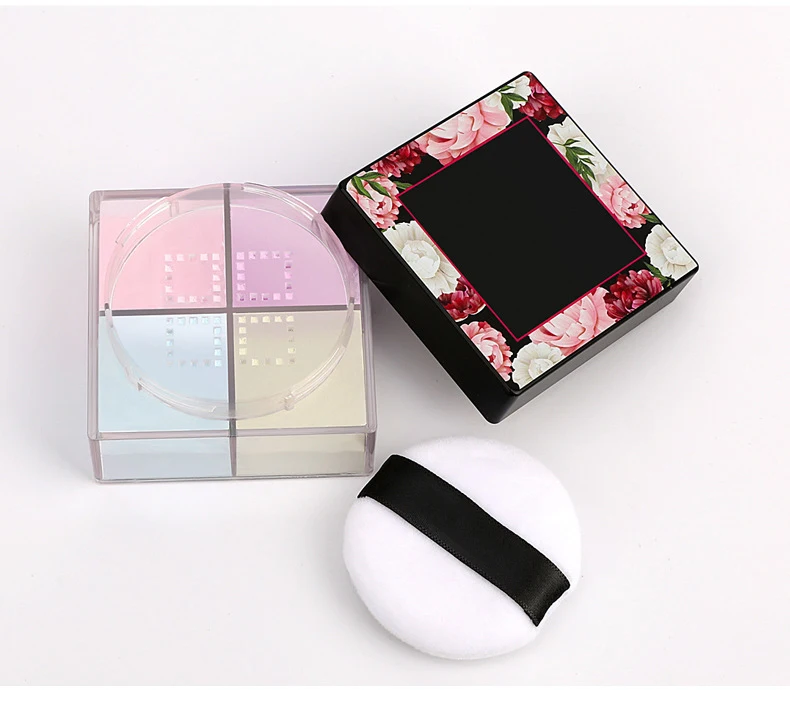 
Wholesale Makeup Private Label Supplies Cosmetics Face Translucent Setting Loose face powder with puff loose powder packaging 