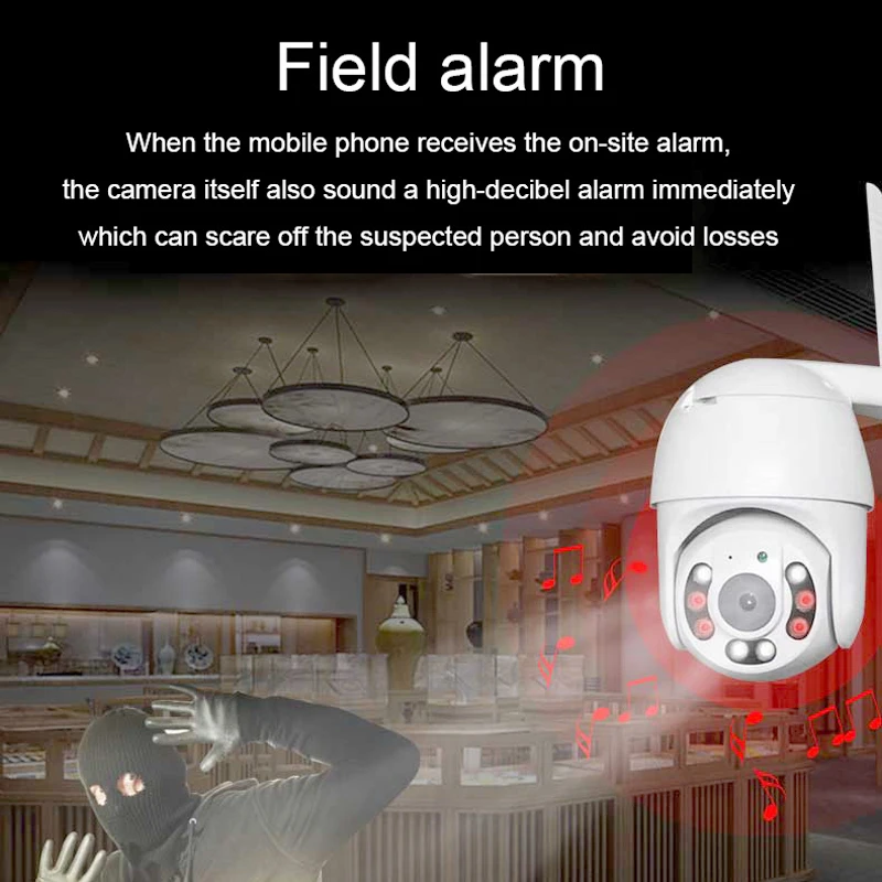 HD Security IP Camera Wireless Outdoor Auto Tracking PTZ Camera IP Survalience 1080P Smart Outdoor Wifi Camera De Vigilancia