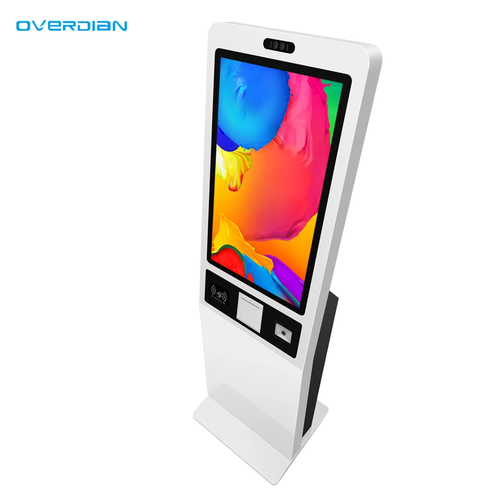 Floor stand 32 Inch ticket vending payment machine touch screen fast food self service ordering kiosk self checkout kiosk