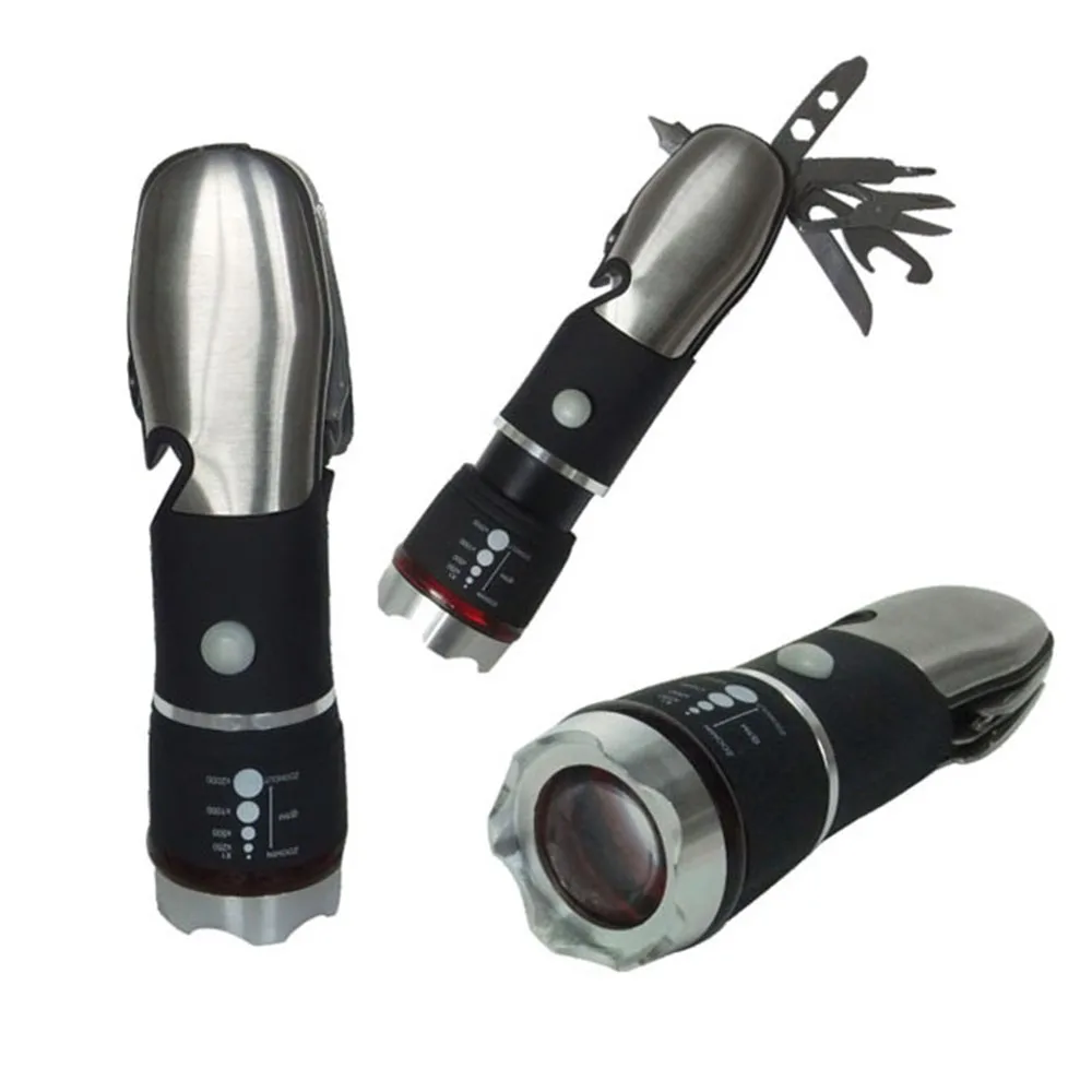 Portable 25 Pieces hand Tools kit Flashlight screwdriver pliers tape measure knife Set