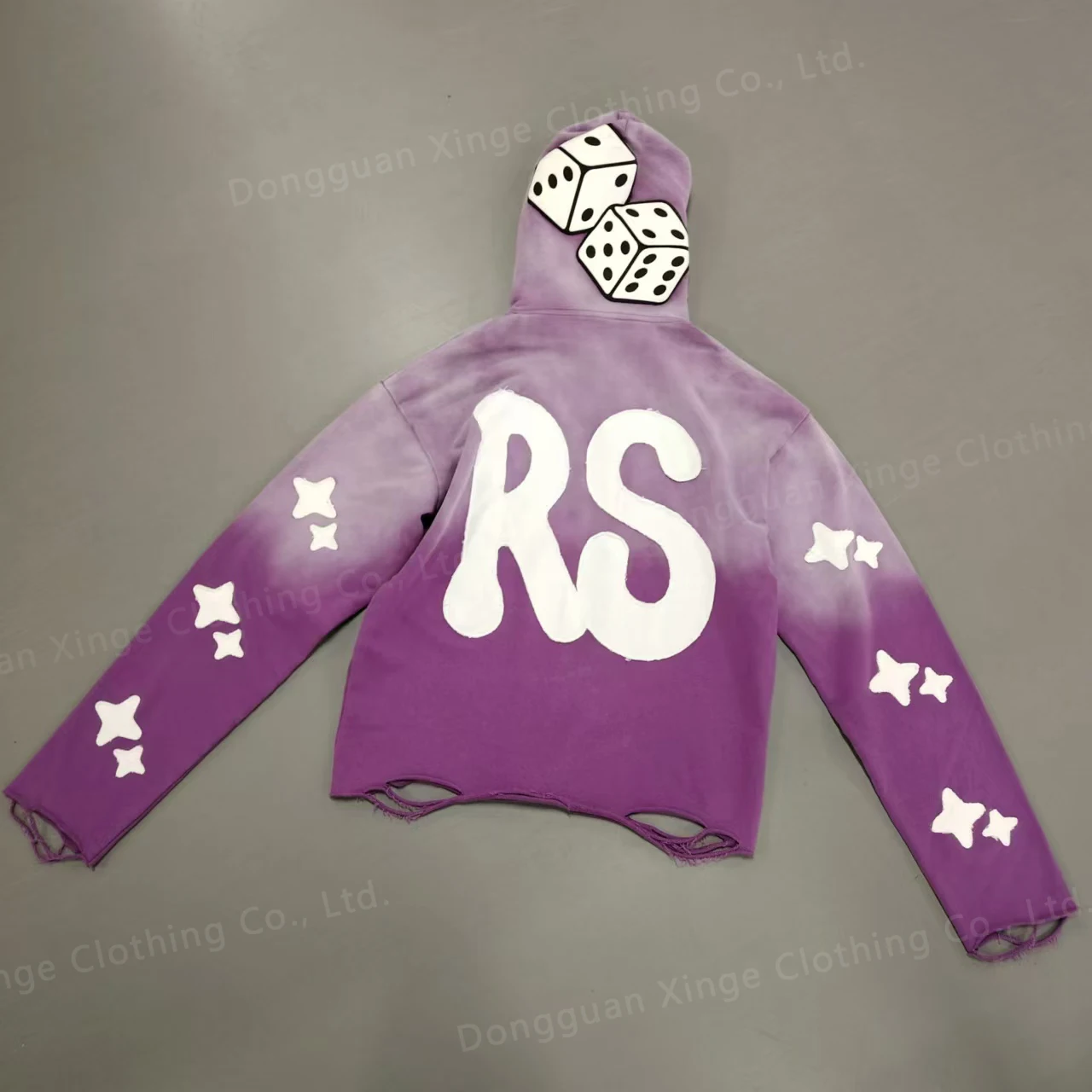 Custom Manufacturers 500 Gsm Heavyweight High Quality Cropped Hoodie Acid Wash Oversized Puff Printing Hoodie Men