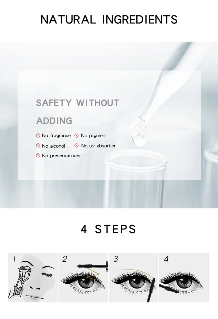 Hot-selling Long Lasting Waterproof Mascara Black Waterproof & Curl-Defining Volumizing Fiber EyeLash Mascara