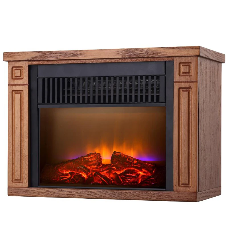 portable decorative wood electric fireplace