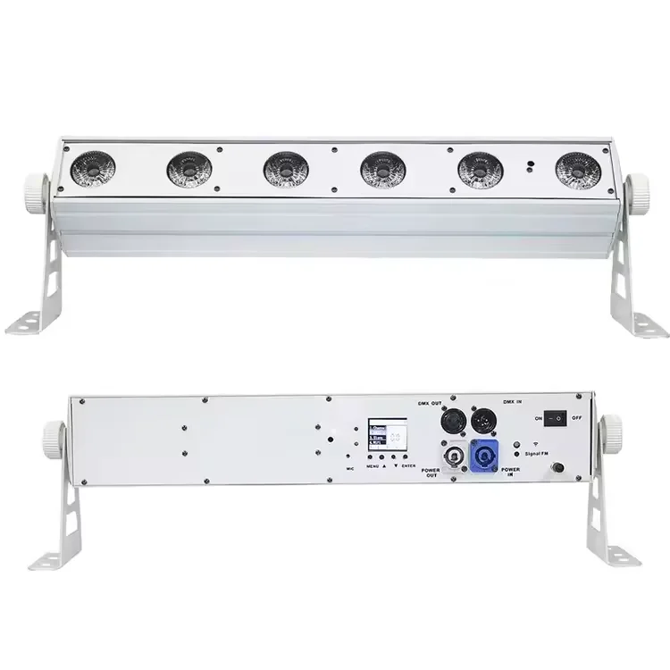 New Arrival 6X15W Rgbwa uv 6In1 Battery DMX Led Wall Washer For Party Dj Wedding