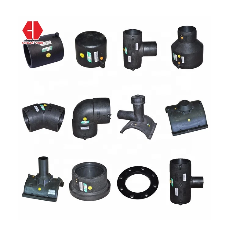 PE100 50mm hdpe pipe fitting sdr11 hdpe tee 45 degree elbows electrofusion fittings