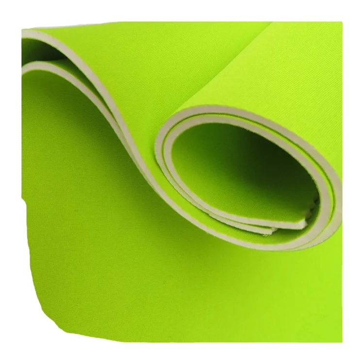 Laser Cut 100% Sbr Green Two Side Neoprene Laminated Neoprene Fabric Super Stretch Neoprene For Cloth